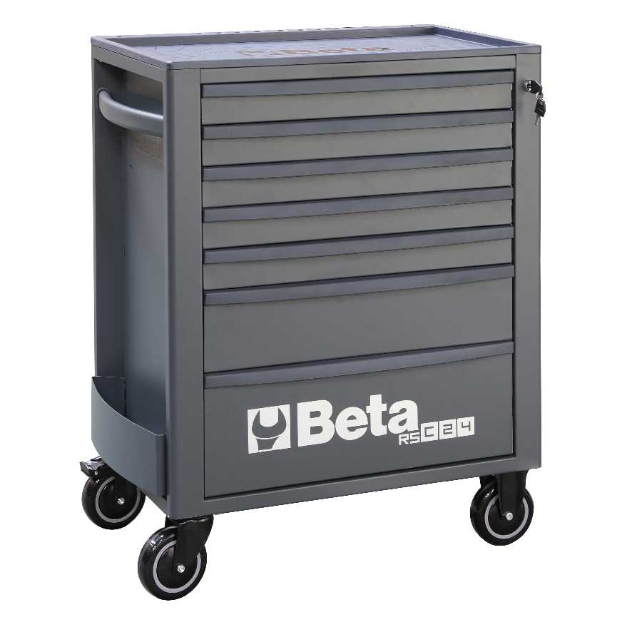 Beta RSC24 Heavy Duty 7-Drawer Rolling Tool Cabinet, Dark Gray,